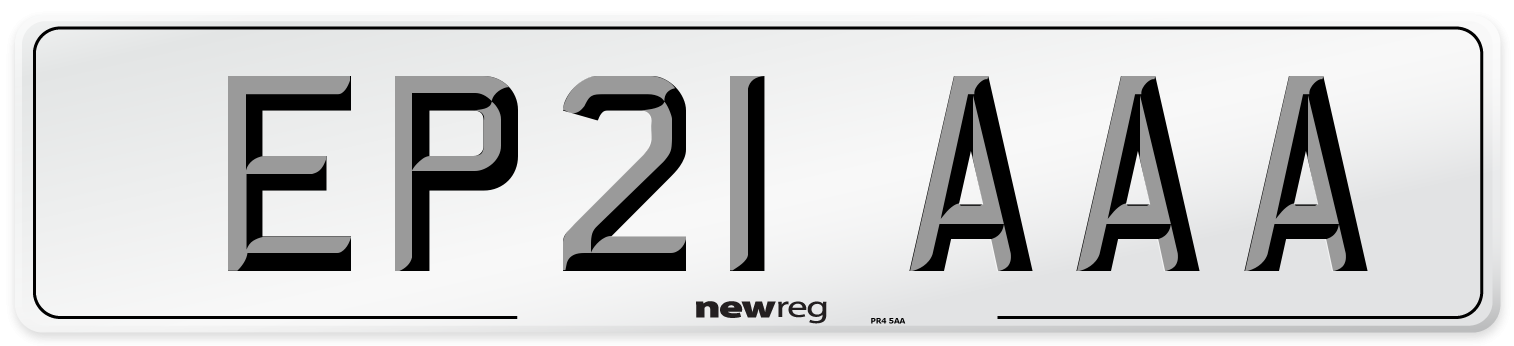 EP21 AAA Number Plate from New Reg
